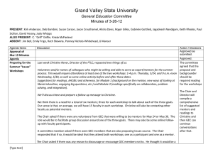 Grand Valley State University General Education Committee Minutes of 3-26-12