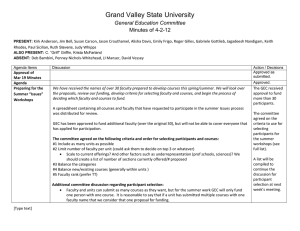 Grand Valley State University General Education Committee Minutes of 4-2-12