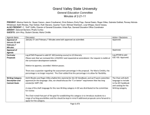 Grand Valley State University General Education Committee Minutes of 2-21-11