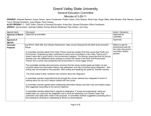 Grand Valley State University General Education Committee Minutes of 3-28-11