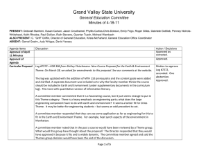 Grand Valley State University General Education Committee Minutes of 4-18-11