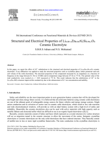 Structural and Electrical Properties of Li Zn Al Si