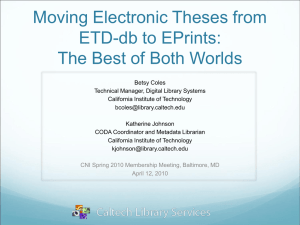 Moving Electronic Theses from ETD-db to EPrints: The Best of Both Worlds