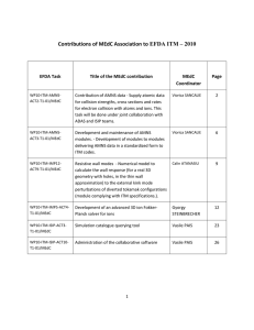 Contributions of MEdC Association to EFDA ITM – 2010  EFDA Task