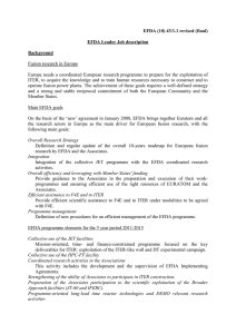 EFDA (10) 43/1.1 revised (final)  EFDA Leader Job description Background
