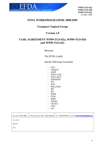 EFDA WORKPROGRAMME 2008/2009  Transport Topical Group Version 1.0