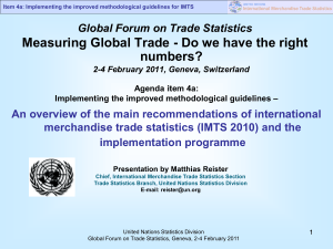 Measuring Global Trade - Do we have the right numbers?
