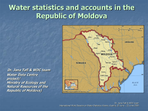 Water statistics and accounts in the Republic of Moldova
