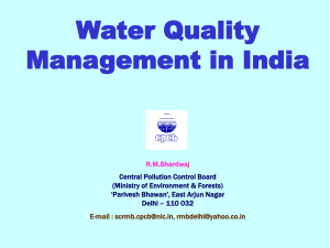 Water Quality Management in India