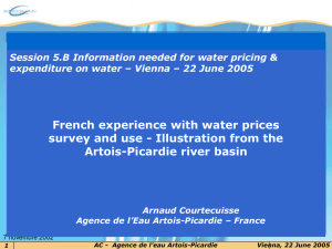 French experience with water prices Artois-Picardie river basin