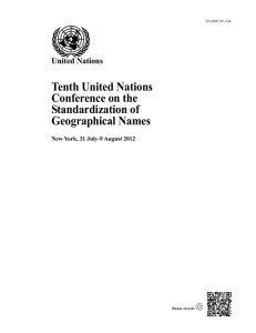 Tenth United Nations Conference on the Standardization of Geographical Names
