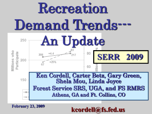 Recreation Demand Trends--- An Update SERR   2009