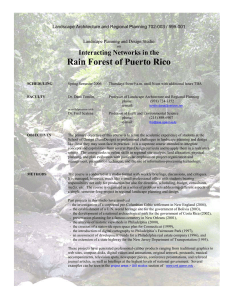 Rain Forest of Puerto Rico Interacting Networks in the