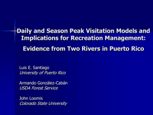 Daily and Season Peak Visitation Models and Implications for Recreation Management:
