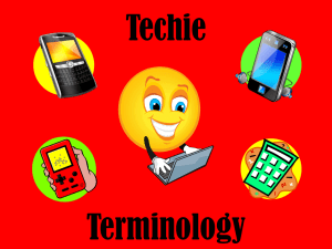 Techie Terminology