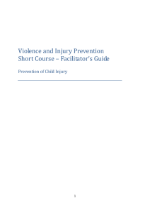 Violence and Injury Prevention Short Course – Facilitator’s Guide