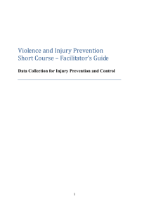 Violence and Injury Prevention Short Course – Facilitator’s Guide