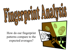 How do our fingerprint patterns compare to the expected averages?