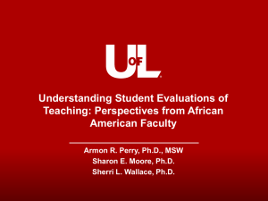 Understanding Student Evaluations of Teaching: Perspectives from African American Faculty