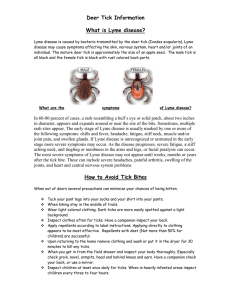 Deer Tick Information What is Lyme disease?