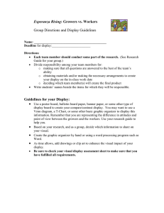 Esperanza Rising  Group Directions and Display Guidelines