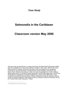 Salmonella in the Caribbean Classroom version May 2006 Case Study
