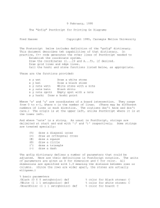 9 February, 1995 The &#34;Gofig&#34; PostScript for Printing Go Diagrams Fred Hansen