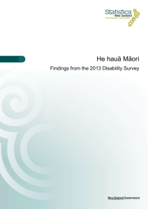 He hauā Māori Findings from the 2013 Disability Survey