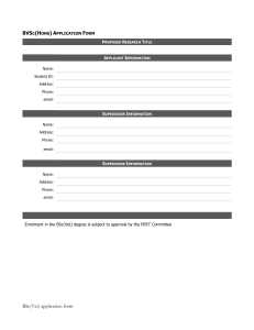 BSc(Vet) application form  BVS (H