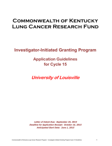 Commonwealth of Kentucky Lung Cancer Research Fund