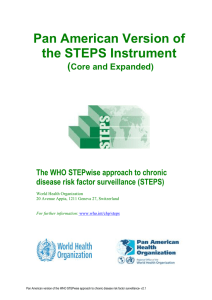 Pan American Version of the STEPS Instrument (