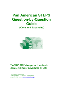Pan American STEPS Question-by-Question Guide