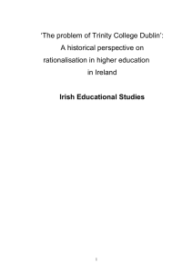‘The problem of Trinity College Dublin’: A historical perspective on