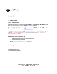 November 7, 2014 Prospective Bidder Request for Proposal