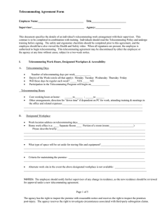 Telecommuting Agreement Form