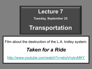 Transportation Lecture 7 Taken for a Ride
