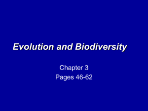 Evolution and Biodiversity Chapter 3 Pages 46-62