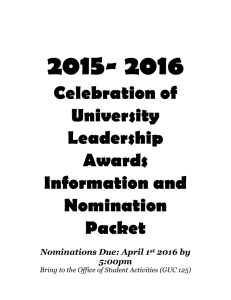 2015- 2016 Celebration of University