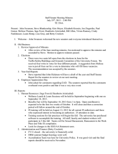 Staff Senate Meeting Minutes July 25 , 2013 – 2:00 PM