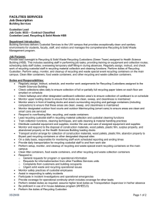 FACILITIES SERVICES Job Description