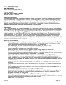 FACILITIES SERVICES Job Description