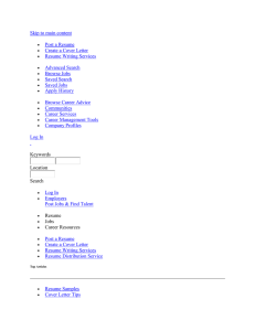 Skip to main content Post a Resume Create a Cover Letter