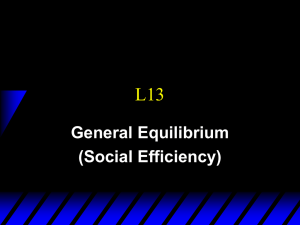 L13 General Equilibrium (Social Efficiency)