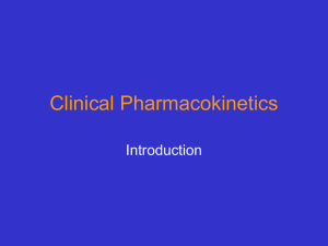 Clinical Pharmacokinetics Introduction