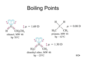 Boiling Points =&gt;