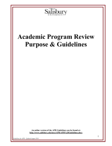 Academic Program Review Purpose &amp; Guidelines