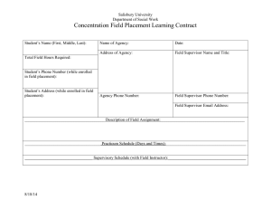 Concentration Field Placement Learning Contract