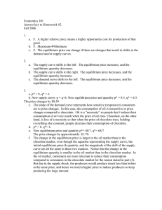 Economics 101 Answer key to Homework #2 Fall 2006