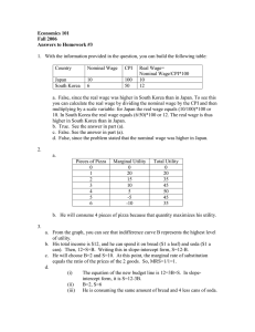 Economics 101 Fall 2006 Answers to Homework #3