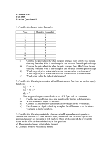 Economics 101 Fall 2004 Practice Questions #5